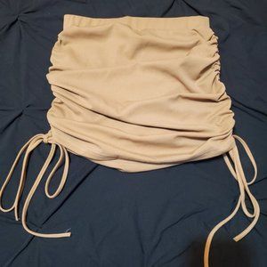 Tan skirt ruched